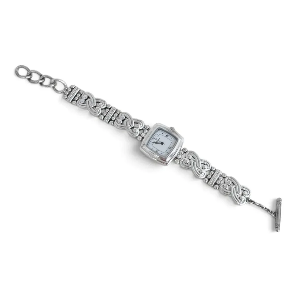 Brighton Santa Rosa Watch W3390 Silver Scroll Link Toggle Clasp Retired